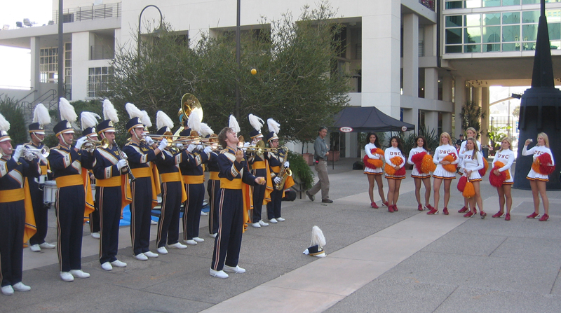 Juggler Chris Smith with Band and USC Song Girls, 2005