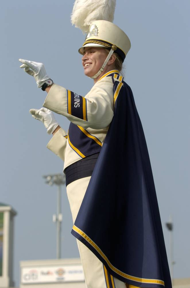 Drum Major Reesa Jones, Oregon State game, October 22, 2005