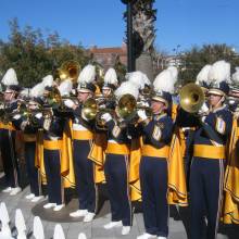 Horns at rally at USC, December 3, 2005