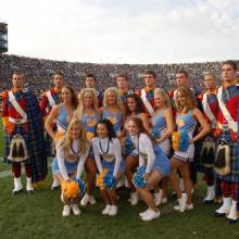 UCLA Spirit Squad with Notre Dame Irish Gaurd, Notre Dame, October 21, 2006