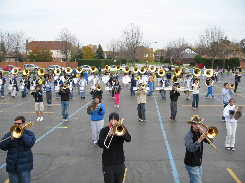 Rehearsal in Chicago, Notre Dame trip, October 20, 2006