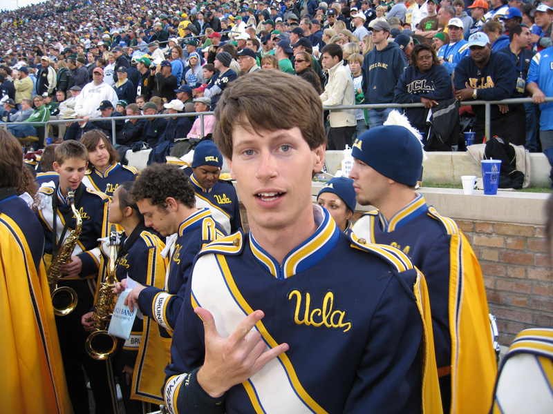 Drums in stands, Notre Dame, October 21, 2006