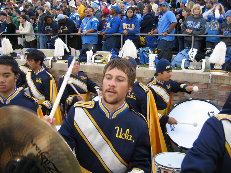 Drums in stands, Notre Dame, October 21, 2006