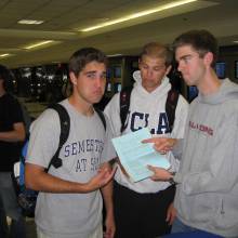 Upset trombones, Notre Dame trip 2006