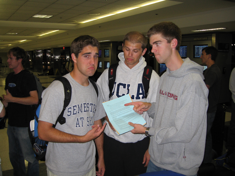 Upset trombones, Notre Dame trip 2006