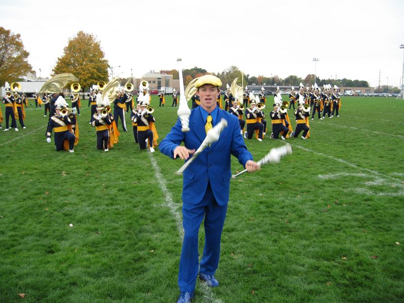 Band Juggler Chris Smith, Rehearsal at Notre Dame, October 21, 2006