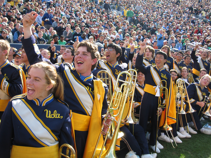 Trombones cheer at Notre Dame, October 21, 2006