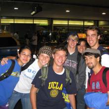 Tubas outside LAX, Notre Dame trip 2006