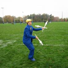 Band Juggler Chris Smith, Rehearsal at Notre Dame, October 21, 2006