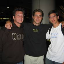 Trombones outside LAX, Notre Dame trip 2006