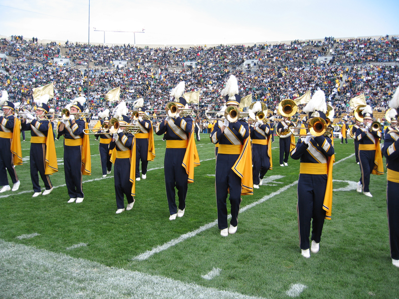 Trombones during Pregame, Notre Dame, October 21, 2006