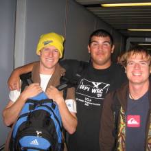 Arriving in Los Angeles, Notre Dame trip 2006