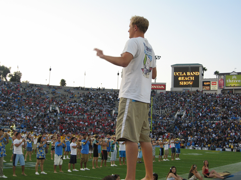 Drum Major Sean Garnreiter, The Beach Show, Arizona game, October 7, 2006