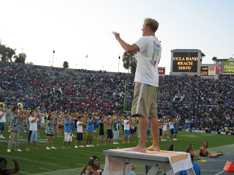 Drum Major Sean Garnreiter, The Beach Show, Arizona game, October 7, 2006