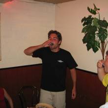 Paul Sprague's syrup shot at Roscoe's, Band Camp 2006