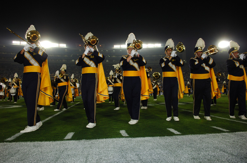 Trombones during "Strike Up the Band for UCLA," Stanford game, September 30, 2006