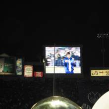 Band Juggler Chris Smith featured on video board, Stanford game, September 30, 2006