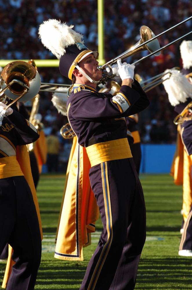 Trombones during halftime, USC game, December 2,  2006