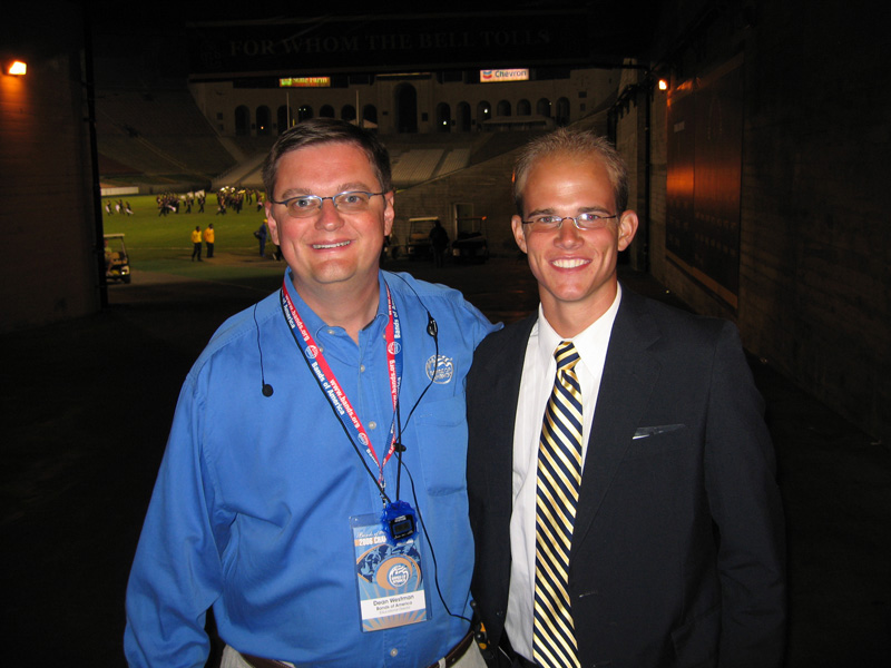 Bands of America Educational Director Dean Westman and TA William Plenk, Coliseum, October 28, 2006 