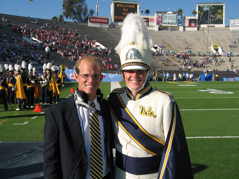 TA Will Plenk and Drum Major Sean Garnreiter, Washington State game, October 28, 2006