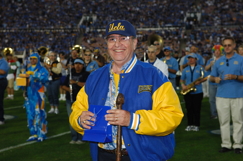 Drum Major Kim Strutt receives the Award for the Representative from the Earliest UCLA Class, Band Alumni Reunion 2006