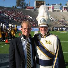 TA Will Plenk and Drum Major Sean Garnreiter, Washington State game, October 28, 2006