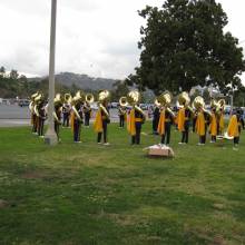 Sousaphones warming up, Washington game, September 22, 2007