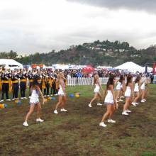 Chancellor's Tent with Dance Team, Washington game, September 22, 2007