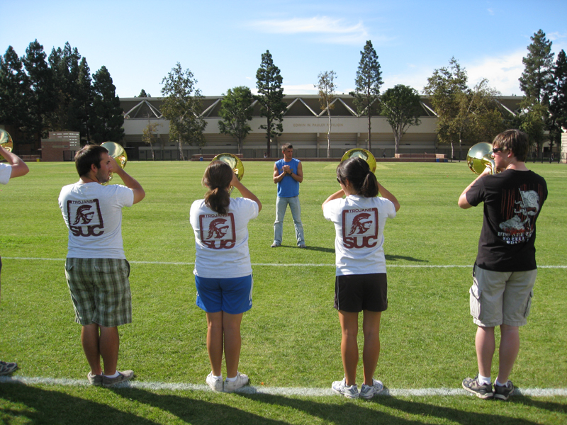 Horns wearing "SUC" shirts, Band Camp 2007