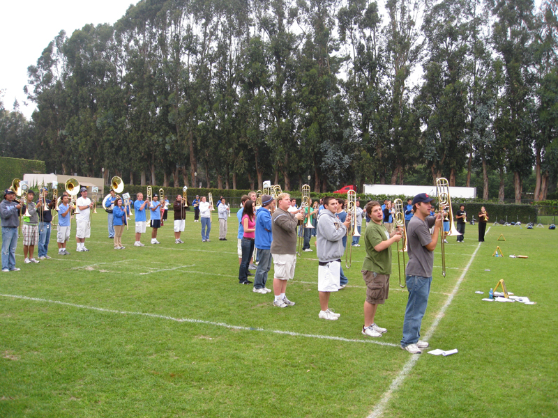 End of "Strike Up the Band for UCLA," Band Camp 2007