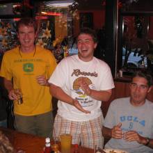 Sean, Eric, Paul at Roscoe's, Band Camp 2007