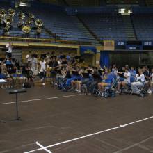 Rehearsal inside Pauley Pavilion, Band Camp 2007