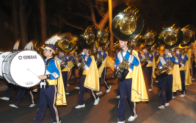 2007-2008 UCLA Marching Band and Color Guard at the 