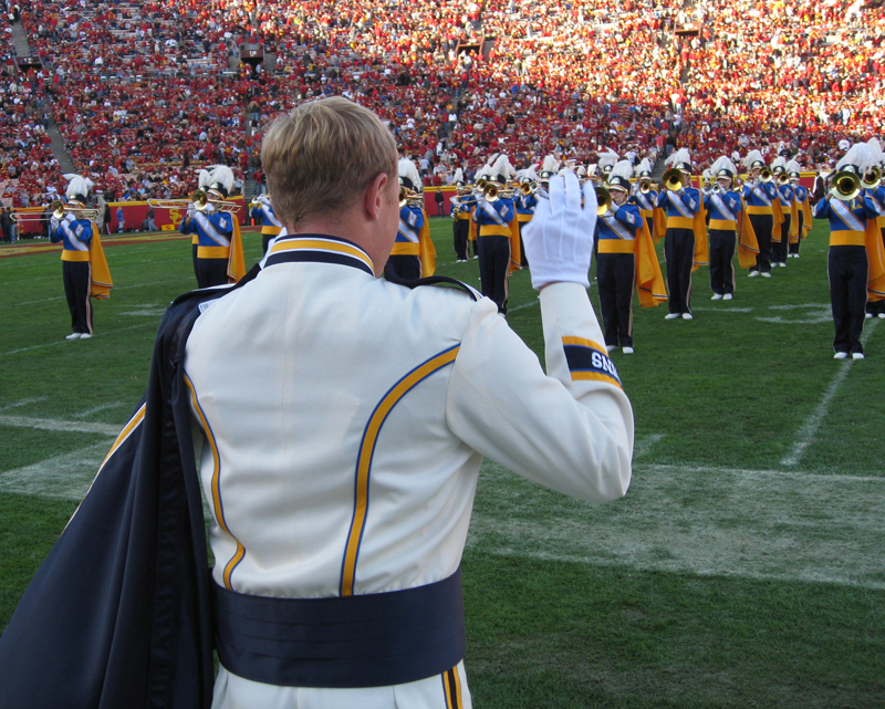 Drum Major Sean Garnreiter, USC game, December 1, 2007