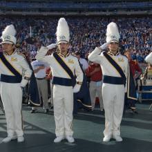 Drum Majors Andrew Ge, Kent Henerer, Keith Kupper, and David Cho