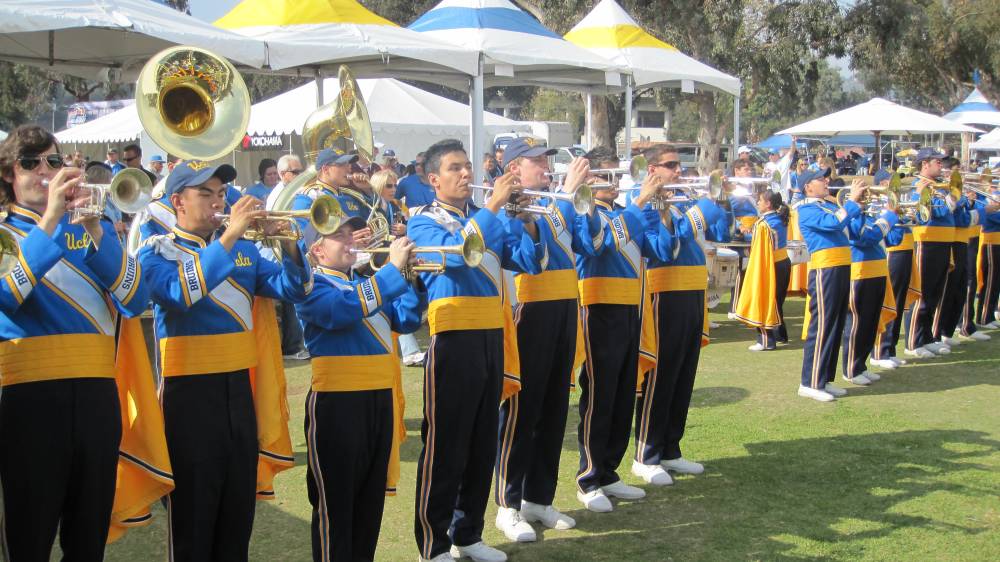 Performing at the Chancellor's Tent before the game