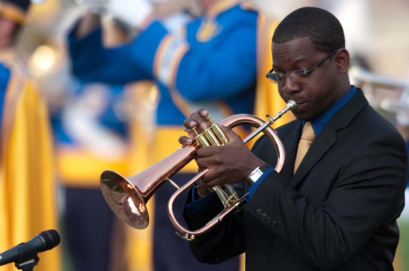 Trumpet soloist Courtney Jones, Arizona State game