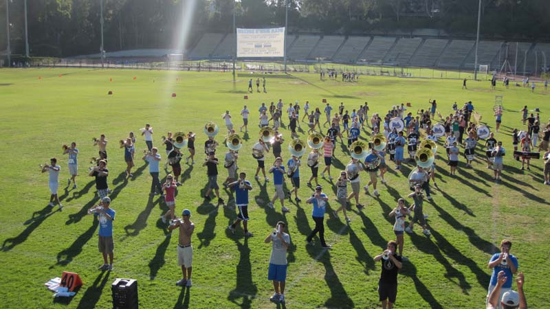 Rehearsal before Cal game, October 16, 2009