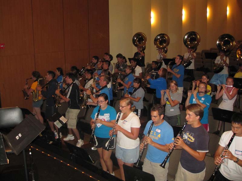 Read-through in Schoenberg Auditorium, Band Camp 2009