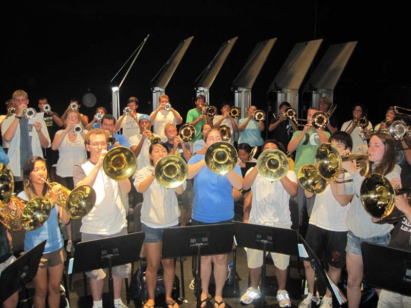 Rehearsal in Schoenberg Auditorium, Band Camp 2009