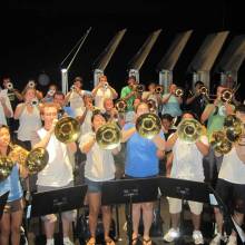 Rehearsal in Schoenberg Auditorium, Band Camp 2009