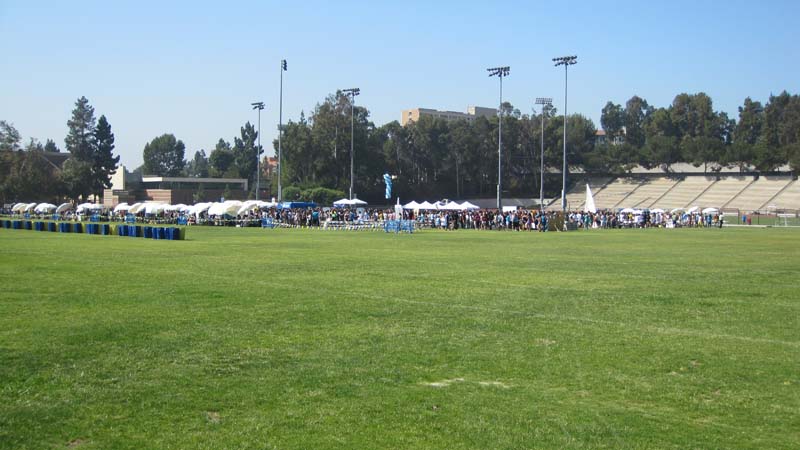 Activities fair on IM field, Band Camp 2009