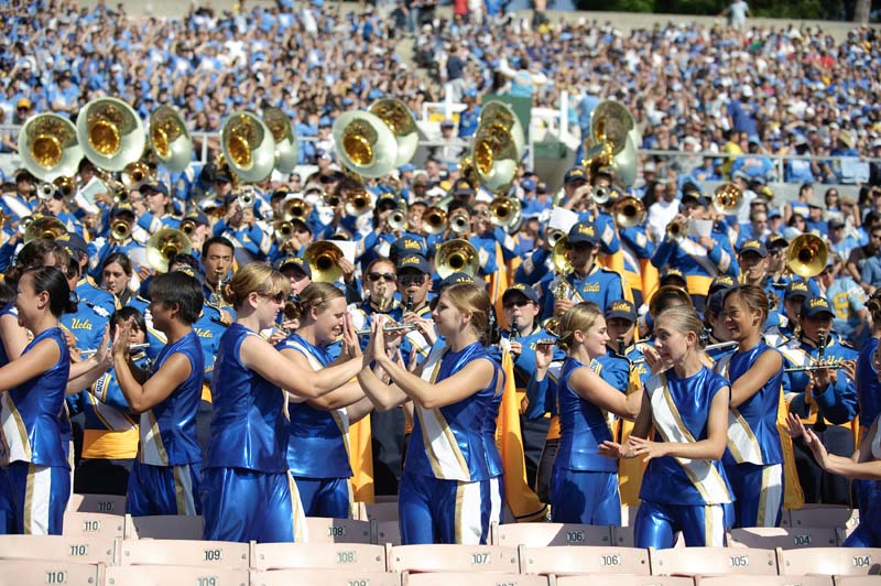 Band in stands, Oregon game, October 10, 2009