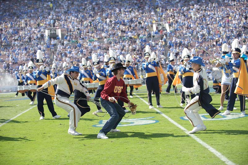 Drum Majors lasso a Trojan, Oregon game, October 10, 2009