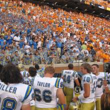 The football team after the game, Neyland Stadium, September 12, 2009