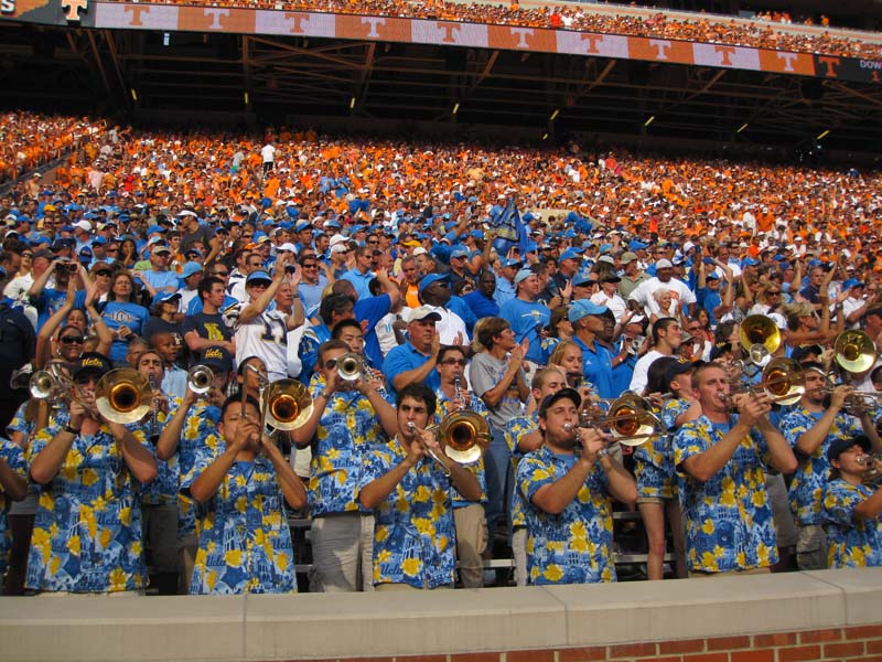 Band in stands, Neyland Stadium, September 12, 2009