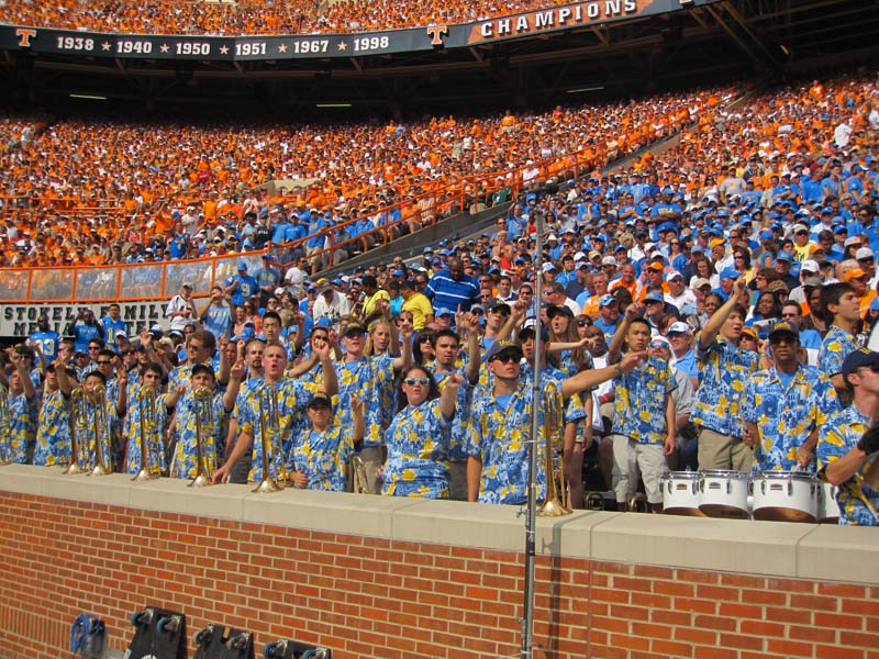 Band in stands, Neyland Stadium, September 12, 2009