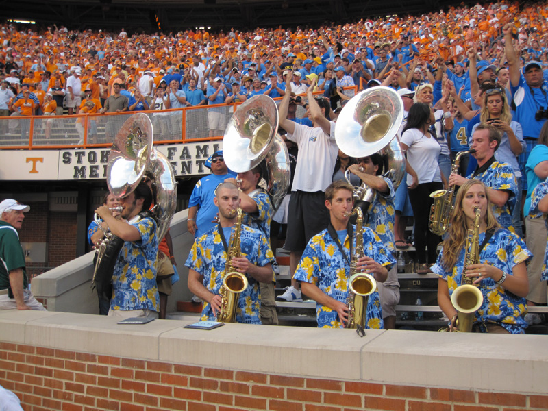 Tenor Saxes Charlie Underhill, Ryland Harris and Katie Meschke