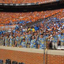 Band in stands, Neyland Stadium, September 12, 2009