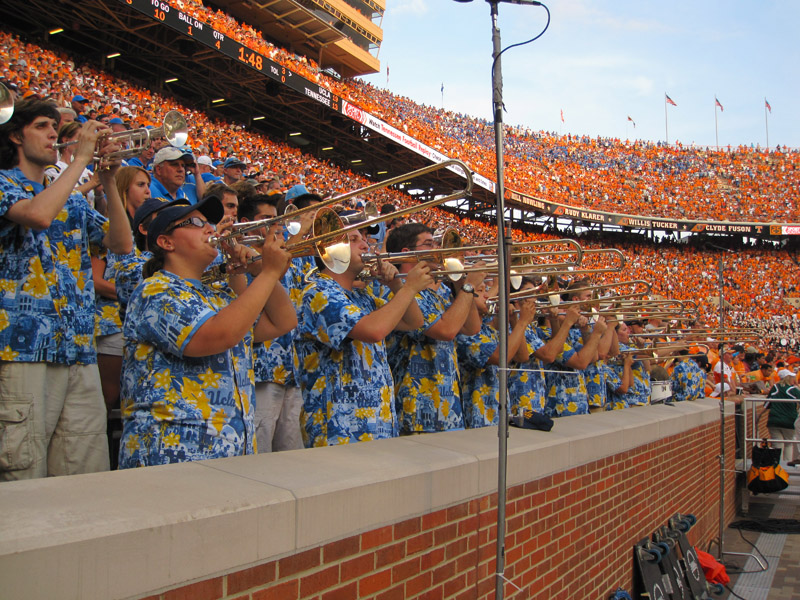 Band in stands, Neyland Stadium, September 12, 2009